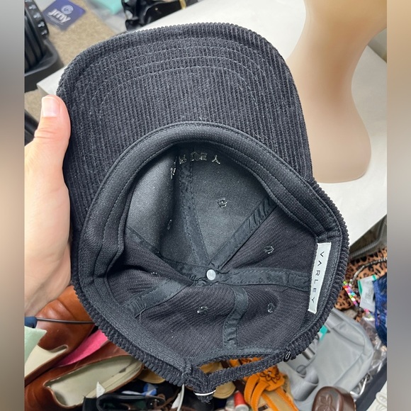 Varley Camfield Black Corduroy Baseball Cap One Size adjusting Anthropologie - Picture 9 of 11